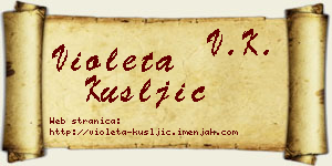Violeta Kušljić vizit kartica